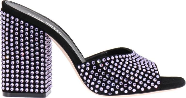 Paris Texas Paarse Strass Suède Sandalen Purple Dames