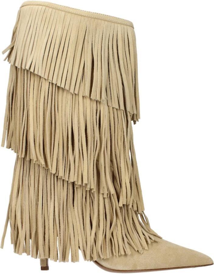 Paris Texas Moderne Leren Laarzen met Geometrische Hak Brown Dames