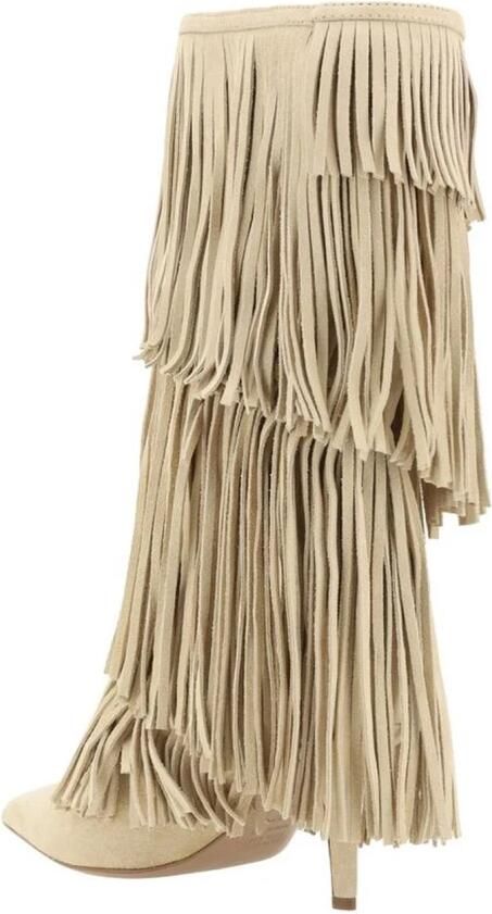 Paris Texas Stijlvolle Suède Laarzen met Gelaagde Pony Beige Dames - Foto 2