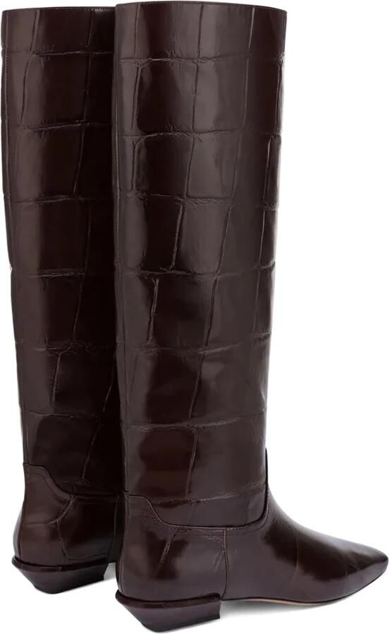 Paris Texas Ebony Krokodil-geprinte Leren Laarzen