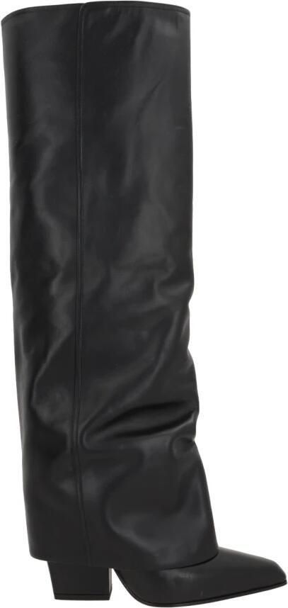 Paris Texas Jane Glad Leren Fold-Over Laarzen