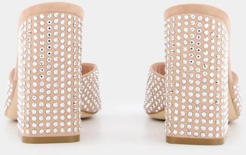 Paris Texas Kristalversierde Roze Leren Muiltjes