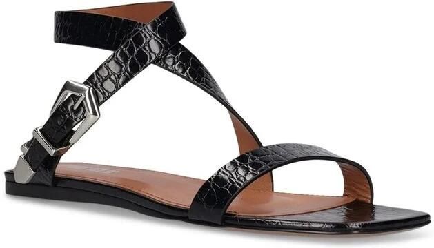 Paris Texas Lauren Croco Flat Sandals