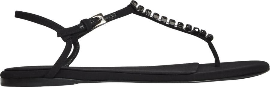 Paris Texas Platte sandalen in satijncrêpe