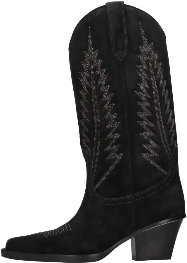 Paris Texas Zwarte Lizard-Print Leren Western Laarzen Black Dames