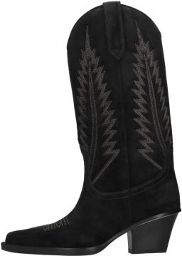 Paris Texas Zwarte Lizard-Print Leren Western Laarzen Black Dames