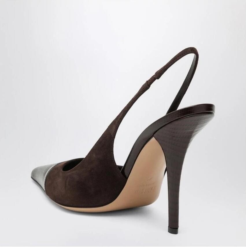 Paris Texas Suede Slingback Pumps met Reliëfneus - Foto 2