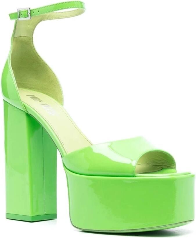 Paris Texas Tatiana Platform Vernice Sandaal Green Dames