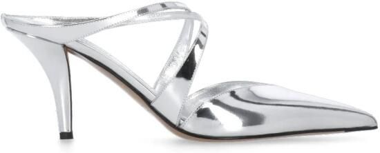 Paris Texas Zilveren Leren Hak Schoenen Pijl Teen - Foto 2