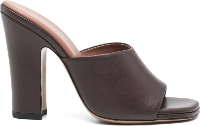 Paris Texas Zwarte Lamsvacht Open-Teen Sandalen