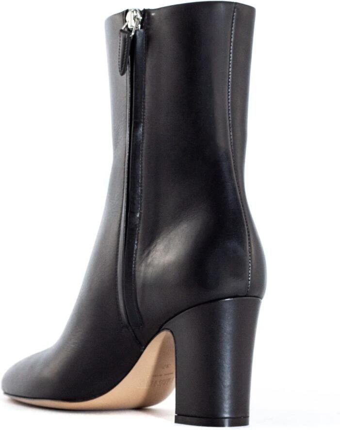 Paris Texas Zwarte Leren Enkellaarzen Dikke Hak