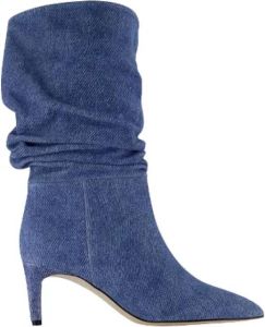 Paris Texas Puntige Leren Laarzen 6 cm Hak Blauw Dames