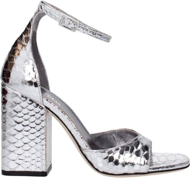 Paris Texas Python Print High Heel Leren Sandaal