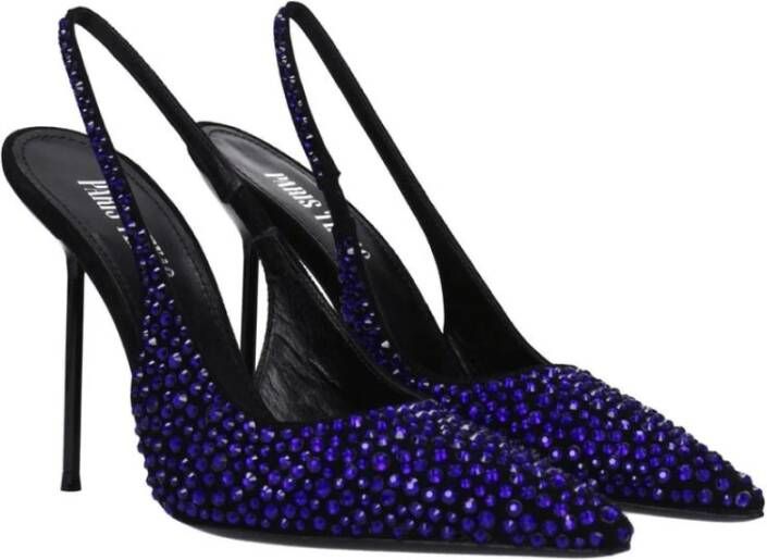Paris Texas Rhinestone Suède Hoge Hak Sandalen