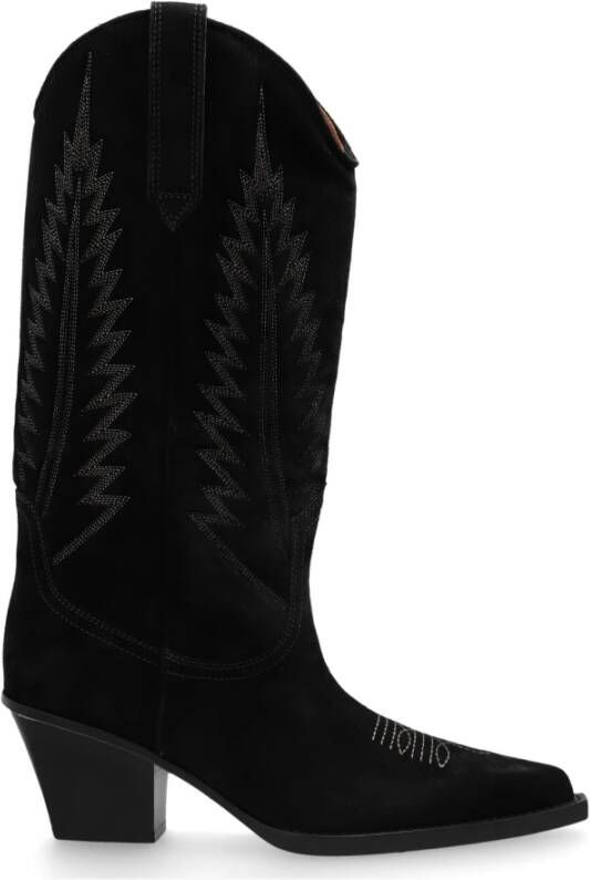 Paris Texas Zwarte Lizard-Print Leren Western Laarzen Black Dames