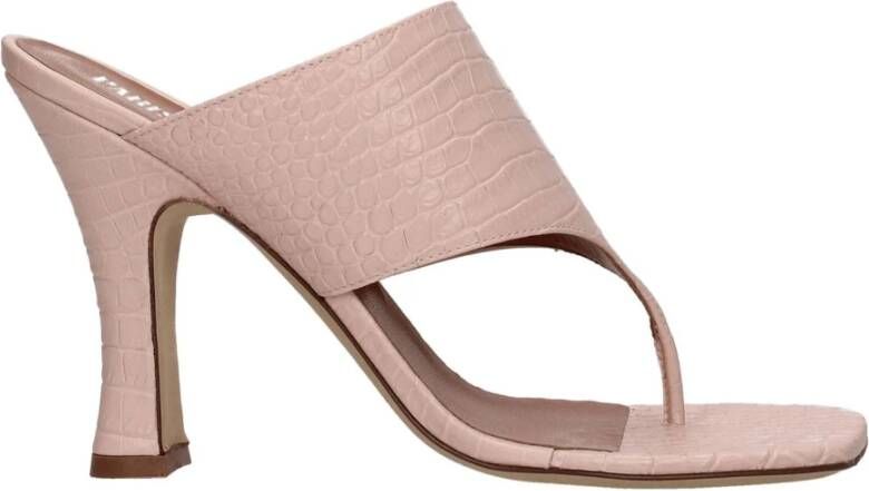 Paris Texas Roze Leren Hoge Hak Sandalen