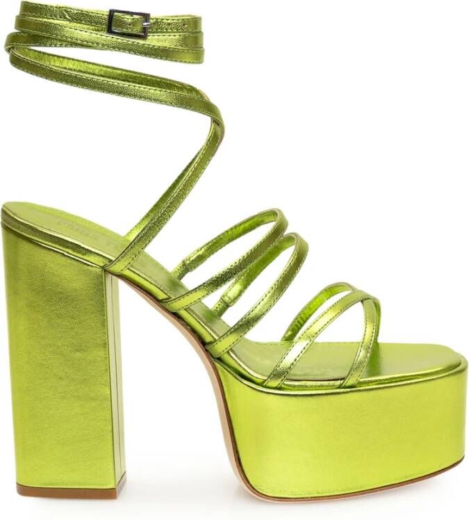 Paris Texas Platform Sandaal met Hak Green Dames
