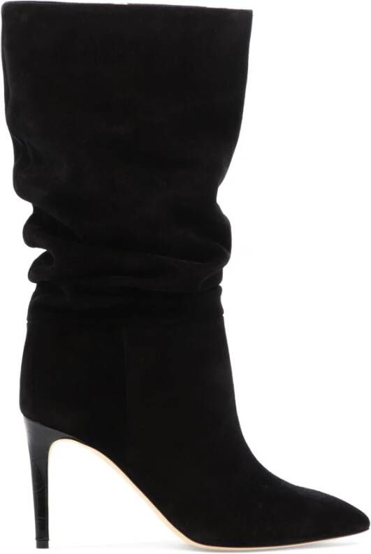 Paris Texas Zwarte Suède Stiletto Hak Laarzen Black Dames