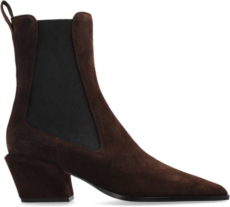 Paris Texas Suede Enkellaarsjes met Hak Bettina