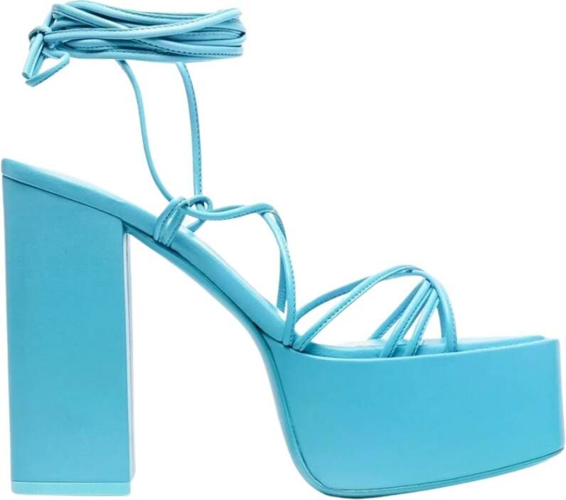 Paris Texas Turquoise Leren Hoge Hak Sandalen Blauw Dames