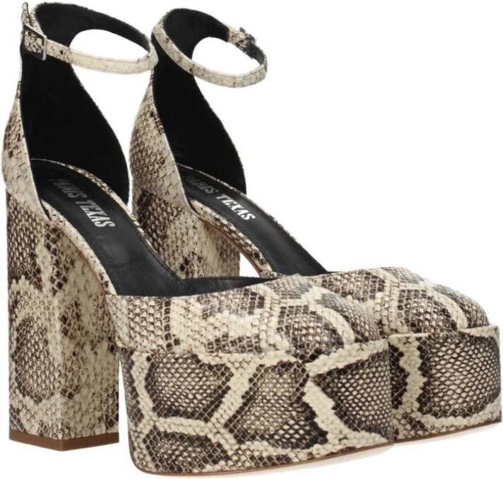 Paris Texas Vintage Beige Leren Hoge Hak Sandaal