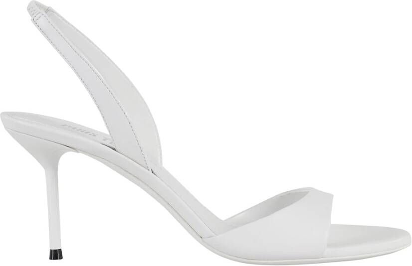 Paris Texas Witte Slingback Sandaal met Ronde Neus