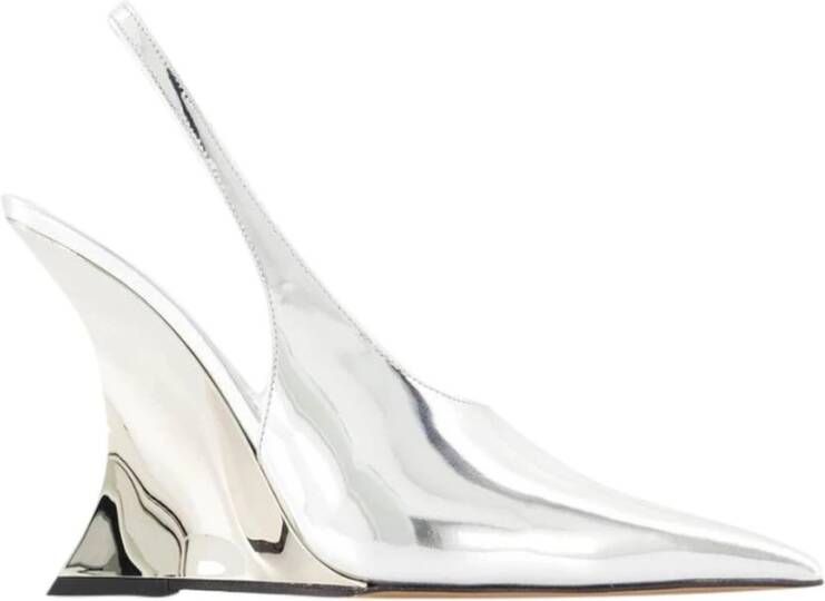 Paris Texas Zilver Glitter Slingback Pump