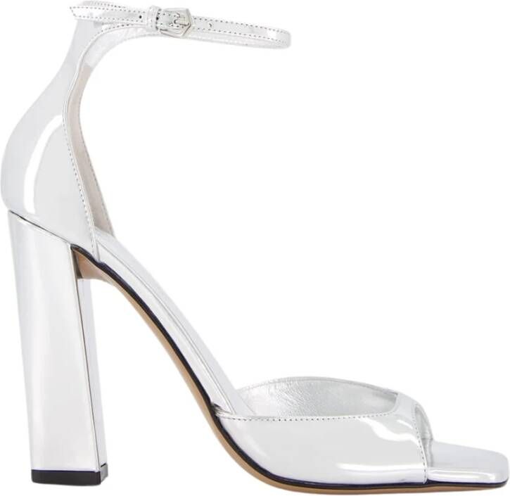 Paris Texas Zilveren Spiegel Leren Sandalen
