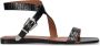 Paris Texas Zwarte Croco Platte Sandalen Vrouwen - Thumbnail 1
