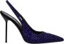 Paris Texas Zwarte leren Rhinestone sandaal - Thumbnail 1