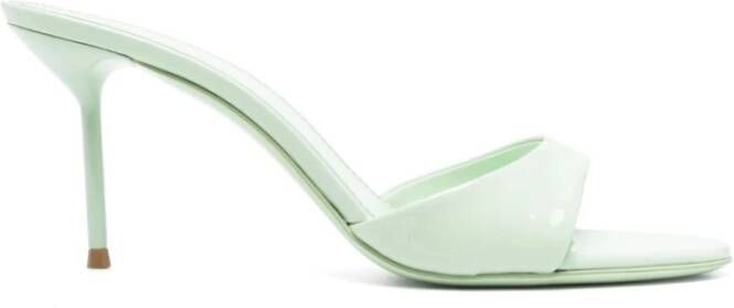 Paris Texas Zwarte Leren Sandalen voor Vrouwen Green Dames