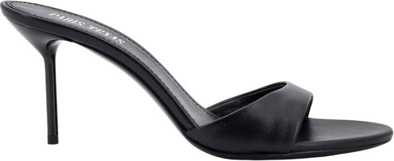 Paris Texas Zwarte Leren Stiletto Sandalen Black Dames