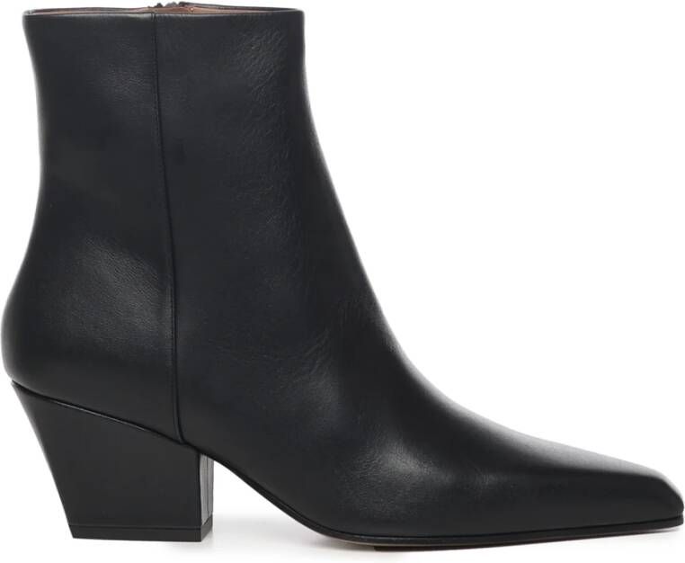 Paris Texas Zwarte Leren Vierkante Neus Laarzen