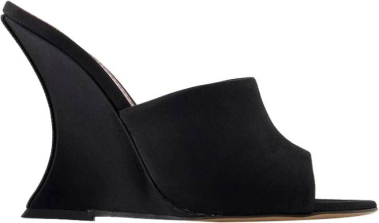 Paris Texas Zwarte Satijnen Sleehak Pumps