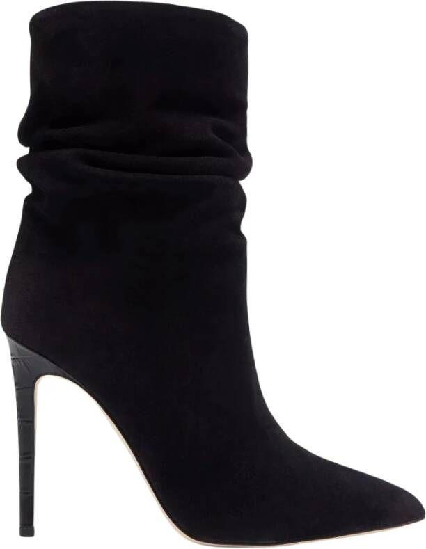Paris Texas Suede hakken enkellaarzen Zwart Dames