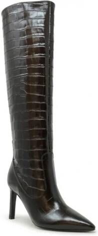 P.a.r.o.s.h. Bruine leren enkellaarzen Aw24 Brown Dames