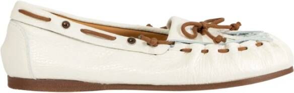 P.a.r.o.s.h. Witte platte schoenen met gerimpeld ontwerp