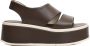 Patrizia Bonfanti Bruine Sleehak Sandalen Verhogen Stijl - Thumbnail 1