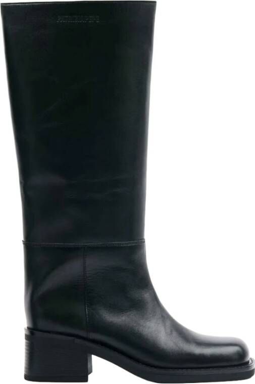 Patrizia Pepe Daily Square leren kniehoge laarzen - Foto 2