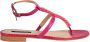PATRIZIA PEPE Dierenprint Platte Sandalen Pink Dames - Thumbnail 1
