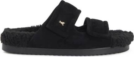 PATRIZIA PEPE Sandalen slipperstijl platte schoenen Black Dames