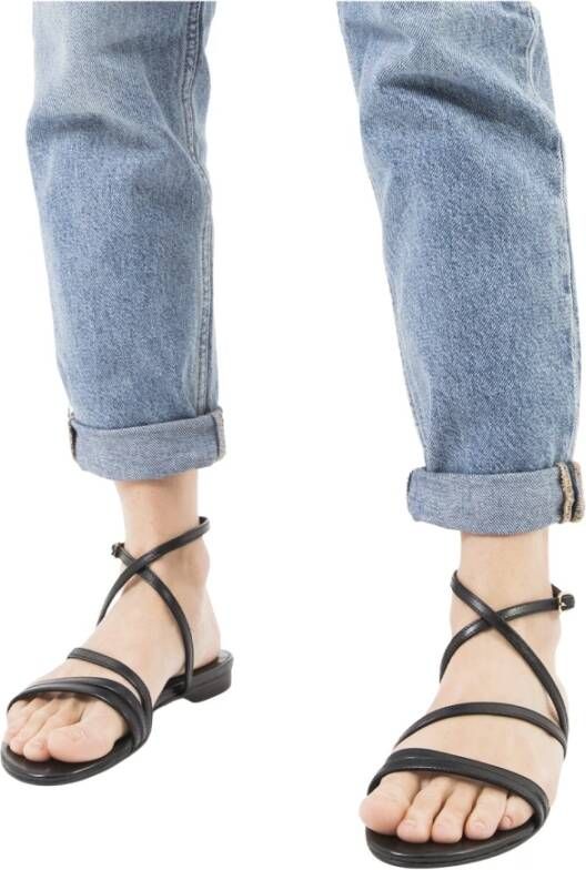PATRIZIA PEPE Flat Sandals Zwart Dames