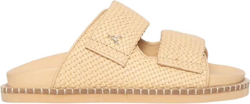 Patrizia Pepe Geweven leren slippers