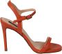 PATRIZIA PEPE Glam Rhinestone Hoge Hak Sandalen Oranje Dames - Thumbnail 1