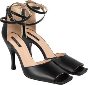 PATRIZIA PEPE Hoge hakken leren sandalen Zwart Dames