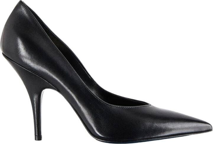 PATRIZIA PEPE Klassieke platte schoenen van glad leer Black Dames