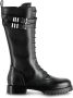 Patrizia Pepe Zwarte leren laarzen met moderne details - Thumbnail 4
