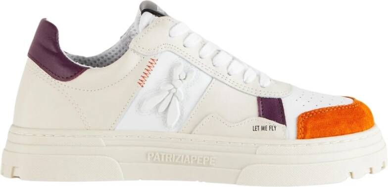 Patrizia Pepe Leren en Mesh Sneakers
