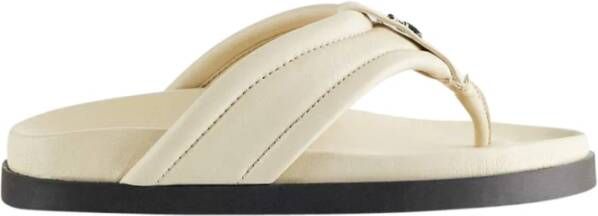 Patrizia Pepe Leren sandalen met metalen vliegdetail