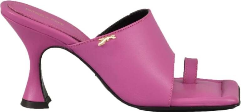 PATRIZIA PEPE Hakmuiltjes met vierkante neus en flip flop design Paars Dames
